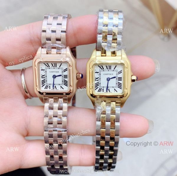 Fake Cartier Panthere de White Roman Dial Watch Small size 22mm 1