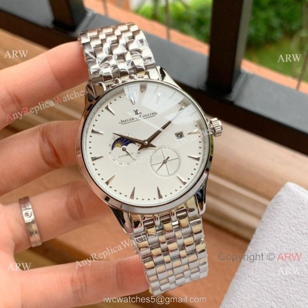 New Copy Jaeger leCoultre Moonphase Watch Two Tone Rose Gold Watch Band 1