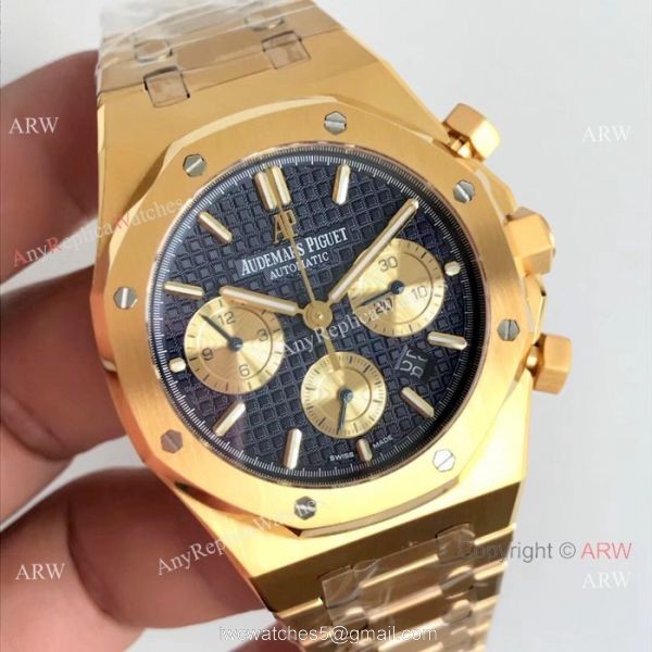 BF Factory Audemars Piguet Royal Oak Blue Dial Rose Gold Replica Watch 1