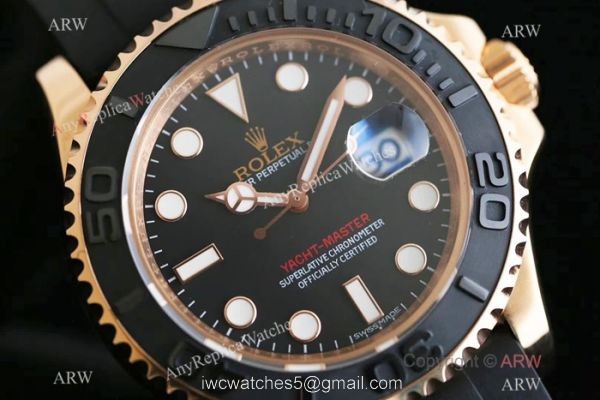 OR Factory ETA2836 Rolex Rose Gold Yachtmaster Replica Watch 116655 1