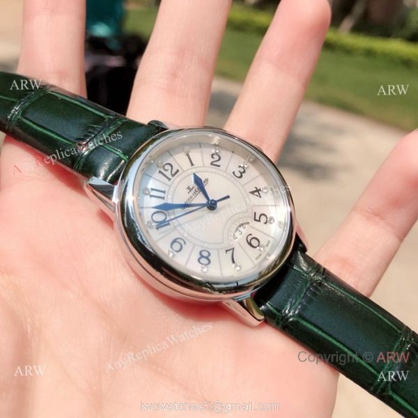 Copy Jaeger-LeCoultre Rendez Vous 33 Watch Green leather Strap 1