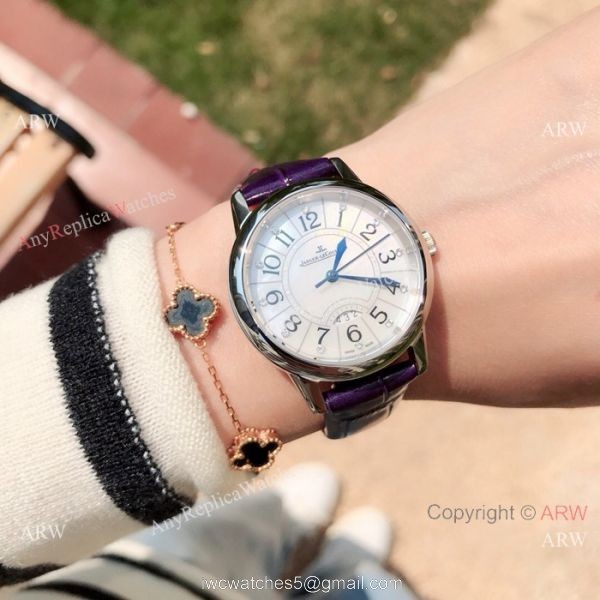 Low Price Jaeger-LeCoultre Rendez Vous Lady Watch SS Purple Leather Strap 1