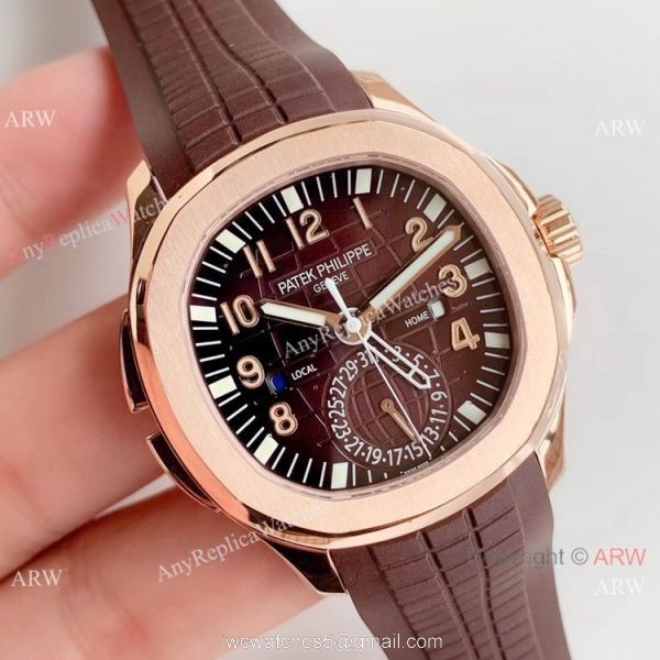 (GR) Swiss Grade Patek Philippe Aquanaut Travel Time Rose Gold Watch 1