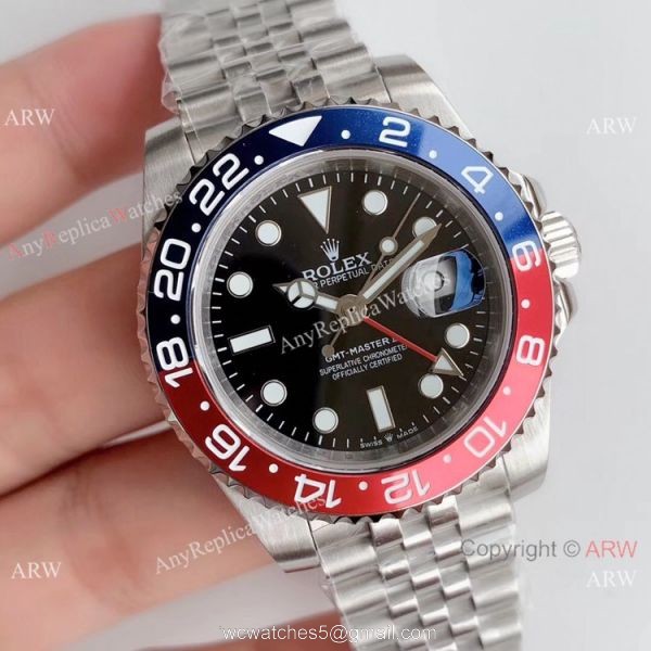 Noob Factory V3 Rolex GMT Master II Pepsi Replica Watch SS Jubilee Band 1
