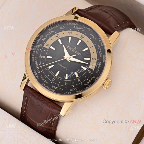 2019 Copy Jaeger LeCoultre Master White Dial Black Leather Strap Watch 1