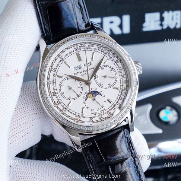 Swiss Copy Patek Philippe Base 1000 Watches Diamond Bezel 40mm 1