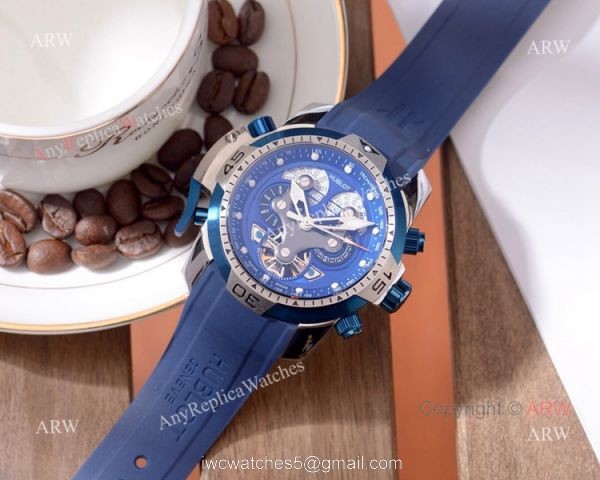 2019 Replica Hublot Big Bang Perpetual Calendar watch Rose Gold Blue Face 1