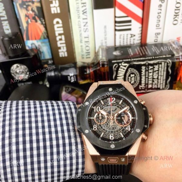 New Replica Hublot Big Bang King Unico Watch Rose Gold Case 1