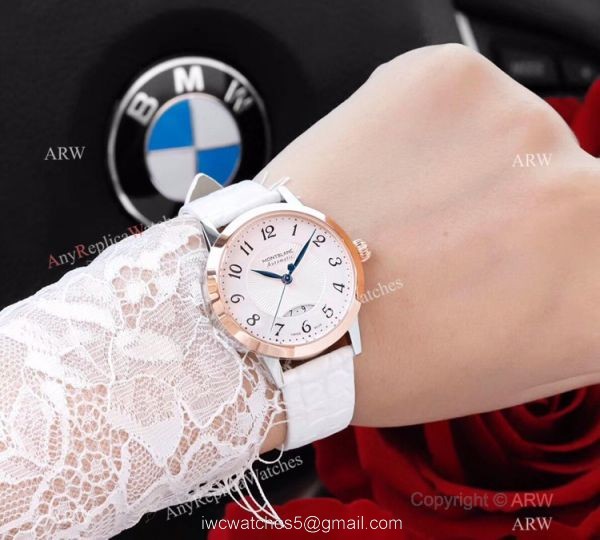 Swiss Grade 1 Fake Montblanc Boheme Date Automatic Watch Lady Size 1