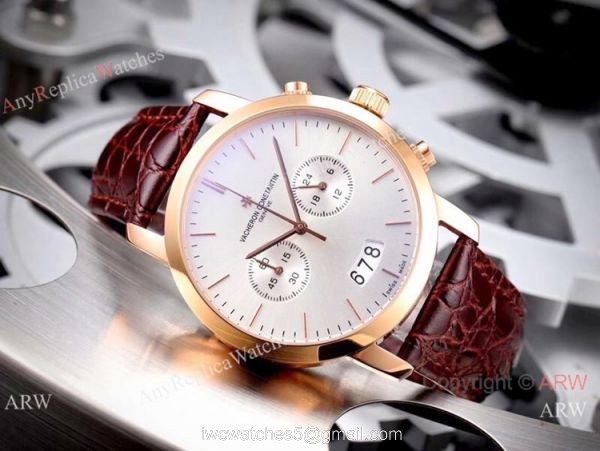Copy Vacheron Constantin Geneve Chronograph Watches Rose Gold 1