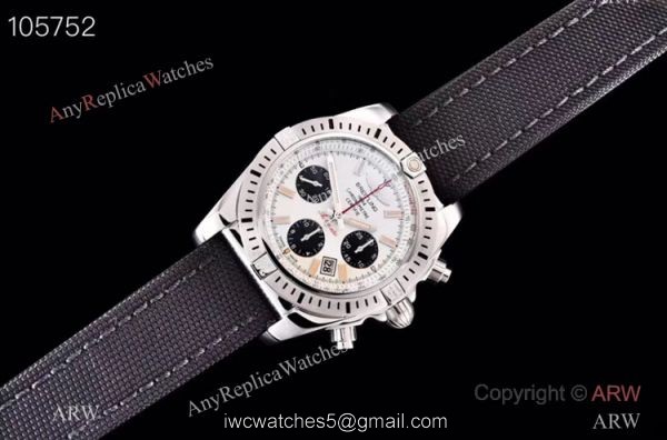 GF Replica Breitling Chronomat Aermacchi Asia 7750 Watch SS Panda Face 1