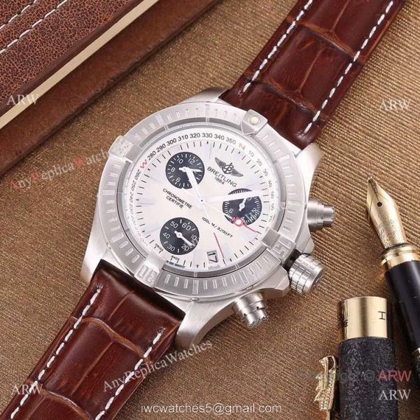 New Style Breitling Avenger Seawolf Chronograph Men Watch White Face 1