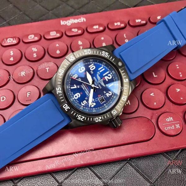 Breitling Colt Skyracer Chronometer Copy Watch Blue Rubber Strap 1