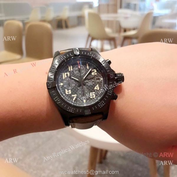 New Copy Breitling Super Avenger II 43mm Watch Black Steel 1