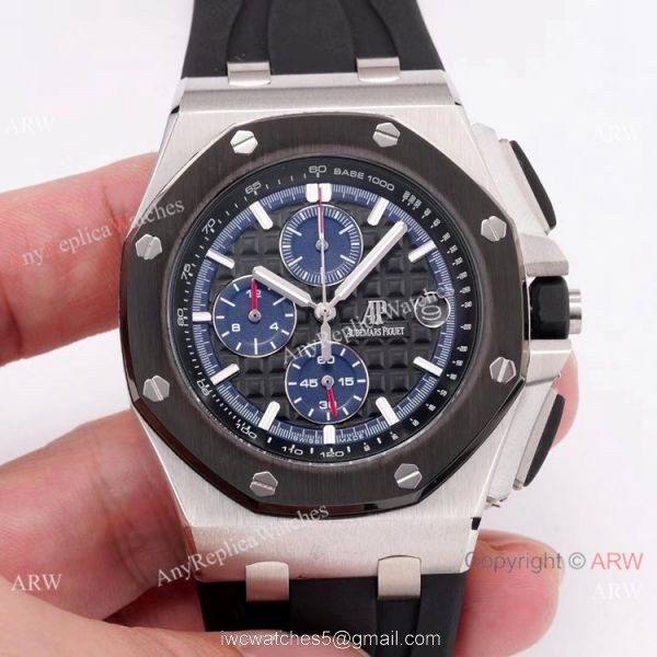 Audemars Piguet Royal Oak offshore Replica Watches SS Blue Sub-dials 1
