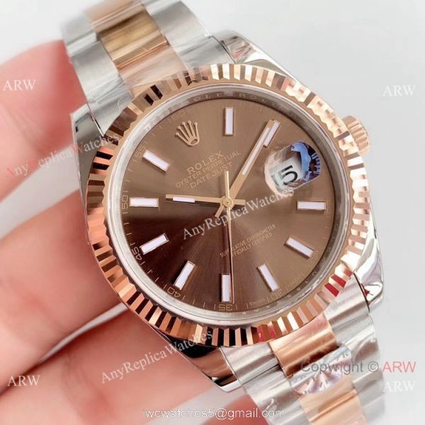 Copy Rolex Datejust 2-Tone Rose Gold 126331 ETA 2824 Watch Rolex AR Factory 1
