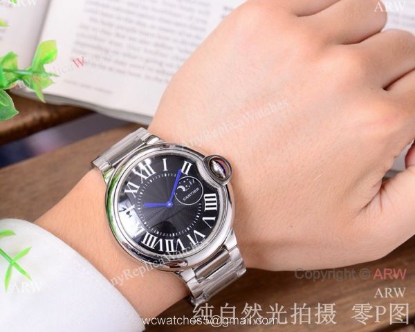 Replica Cartier Ballon Bleu de Moon phase 43mm Watch Automatic 1