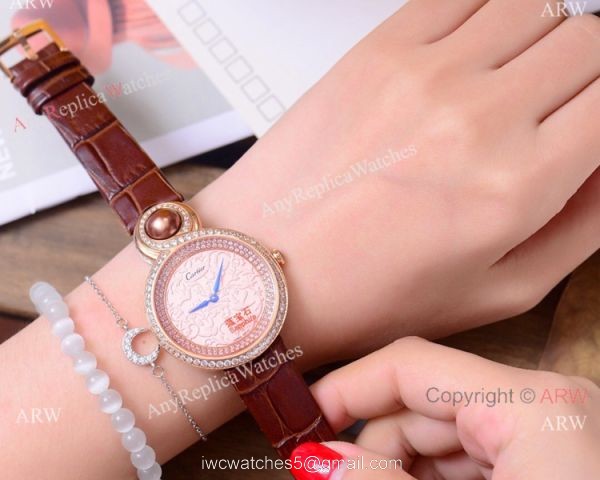 Higher Quality Cartier Ladies 35mm Watch Stainless Steel Diamond 1
