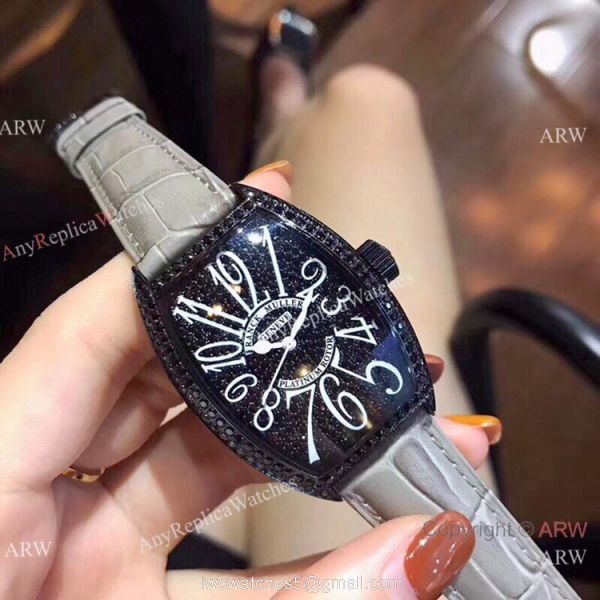 Franck Muller Platinum Rotor Black Diamond Men Watch Knock off Watches China 1