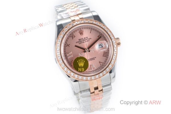 Diamond Bezel 2 Tone Rose Gold Rolex Datejust II Watch Swiss Grade 1 1