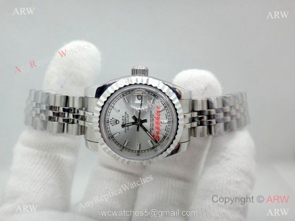 Copy Rolex Datejust 26mm Women Watch Stainless Steel Silver Dial 1