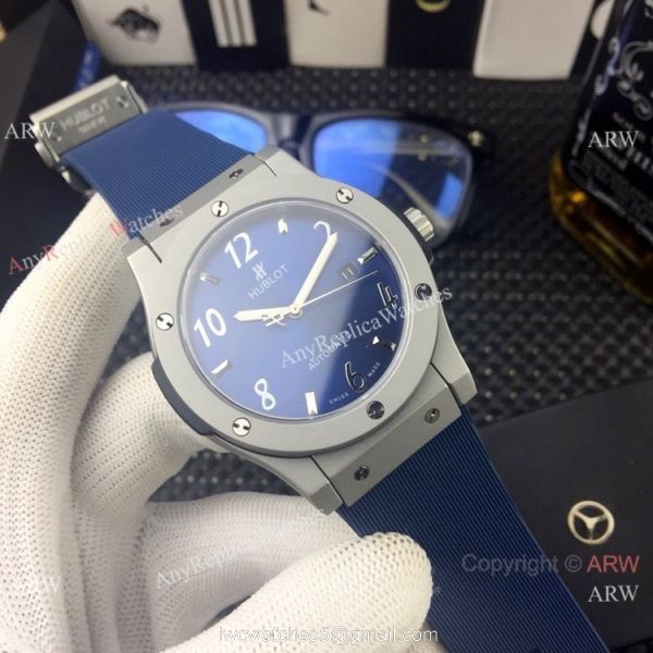 New Replica Hublot Classic Fusion Sand Case Silver Dial Watch 1