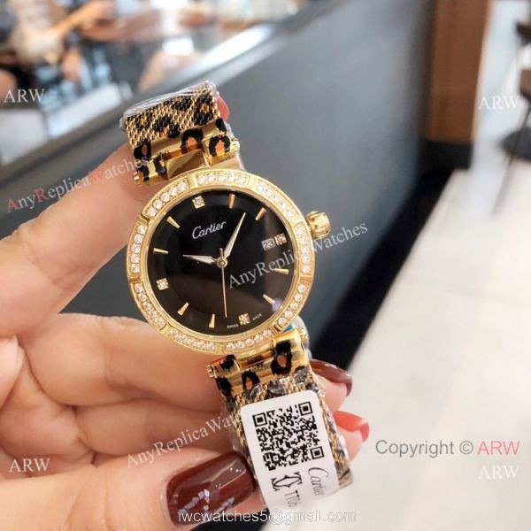 Replica Cartier Pasha de 35mm Lady watch Leopard Strap 1