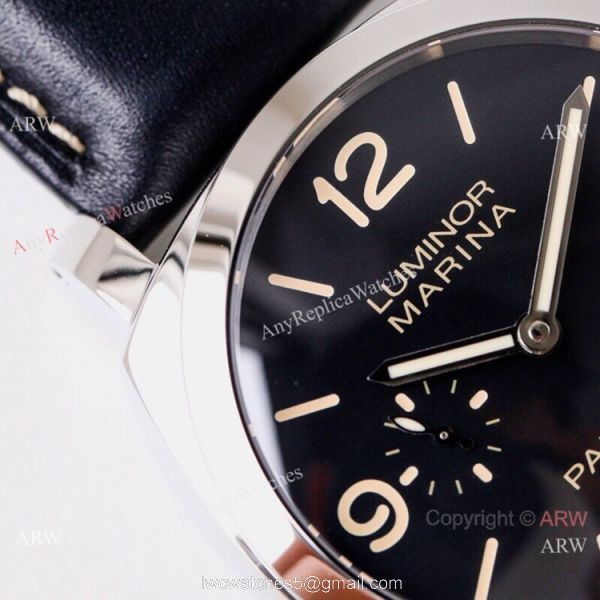 (VS) Swiss Replica Panerai Luminor 1950 Marina SS Black Dial Watch 44mm 1