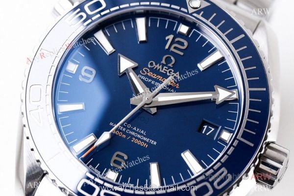 (VS) Omega Seamaster Super Clone Watch Planet Ocean 600M Blue Dial Blue Ceramic 43.5mm 1