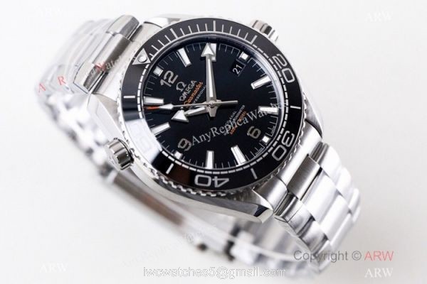 (VS) Omega Seamaster Super Clone Watch Planet Ocean 600M Ss Black Ceramic 43.5mm 1