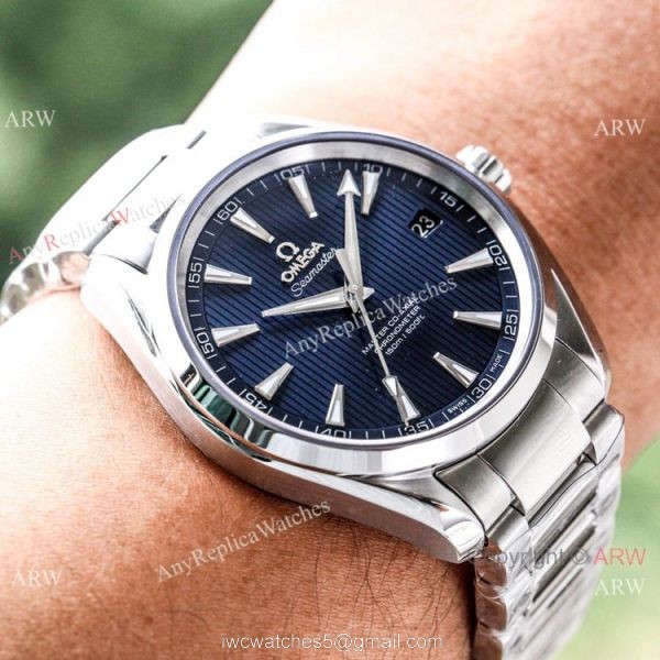 (VS)Swiss Grade Omega Seamaster Aqua Terra Copy 8500 watch Stainless Steel Blue Dial 1