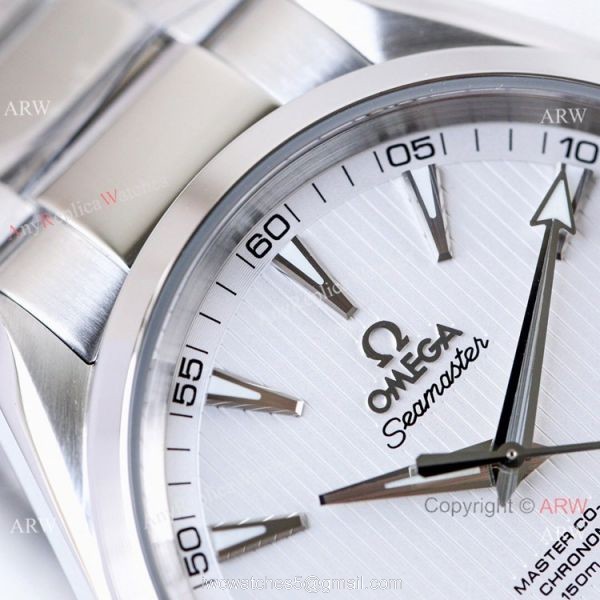 (VSF)Omega Seamaster Aqua Terra Copy Watch SS White Dial 1
