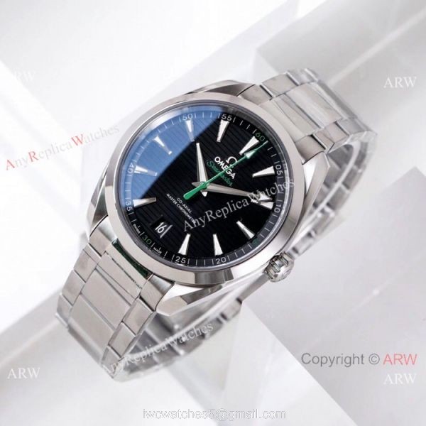 VS Factory Omega Seamaster Aqua Terra Master 150m Replica Watch Black Dial Nato Strap 1