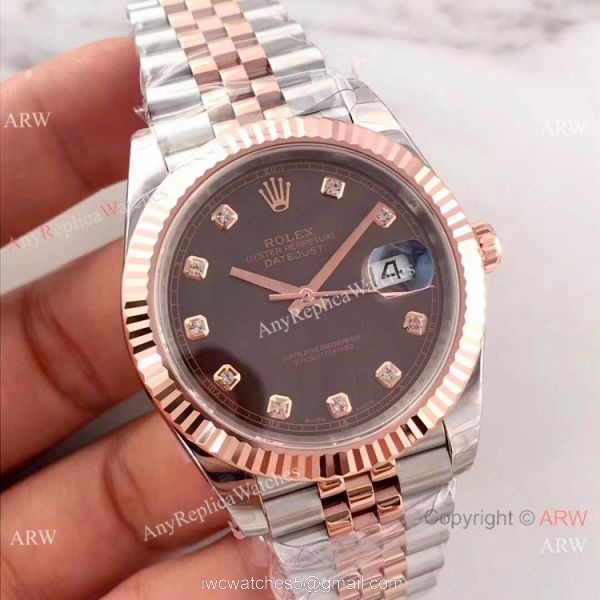 EW Factory Rolex Datejust II 41 Chocolate Face Jubilee Bracelet Watch 1