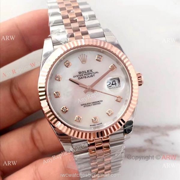 EW Replica Rolex Datejust II 2-Tone Rose Gold Jubilee MOP Dial Watch Rolex EW Factory 1