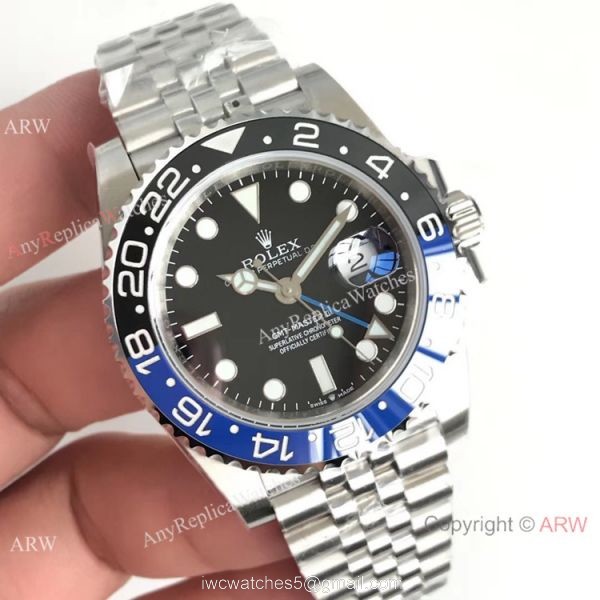 (EW) Swiss ETA2836 Rolex Batman Replica Watch Ss Jubilee Strap 1