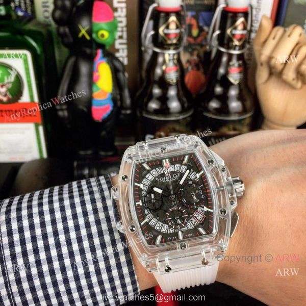 Fake Hublot Geneve Big Bang Unico Sapphire Hublot Transparent Watch 1
