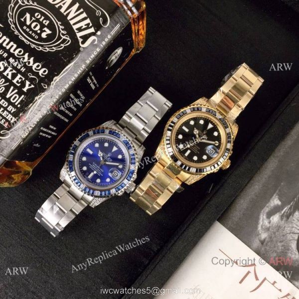 Rolex Rainbow Fake Watch Rolex Submariner Yellow Gold 40mm 1