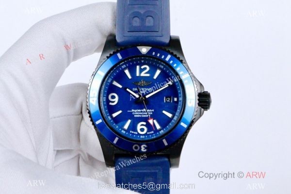 New Fake Breitling Superocean II Blacksteel Rubber Strap Watches 1