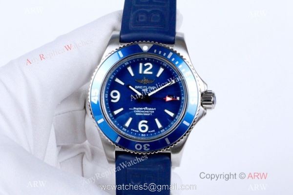 New Breitling Superocean II Watches White Dial Blue Bezel 1
