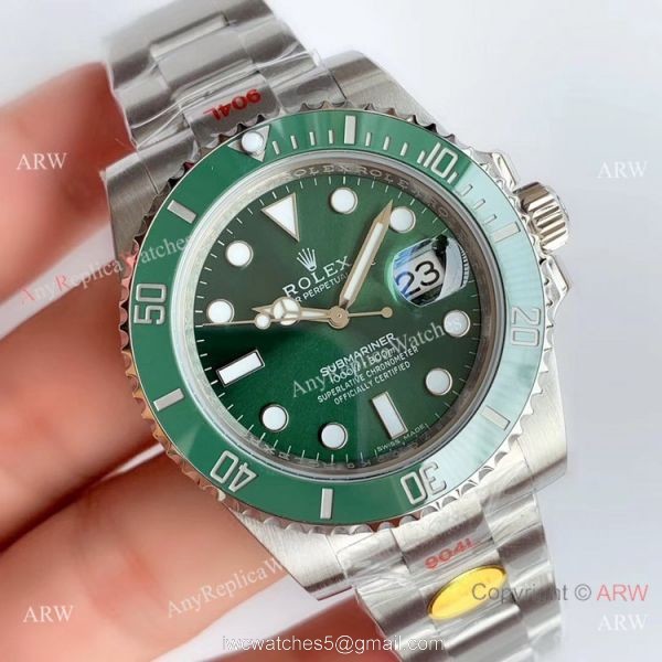 Noob Factory Rolex Submariner Hulk Replica Watch 904L 3135 Movement (V10 Version) 1