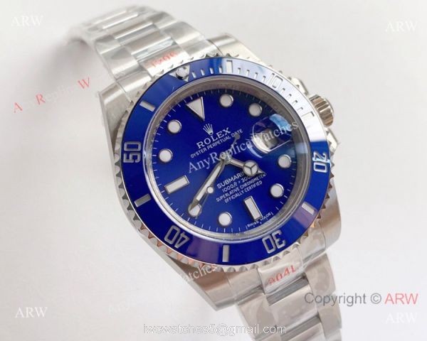NEW Rolex Submariner Smurf Blue Ceramic Noob 3135 Replica Watch (V10) 1