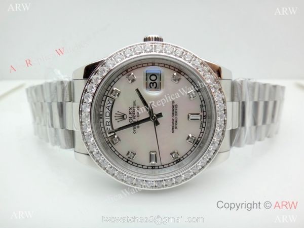 Rolex Day Date II Diamond Bezel 41mm Rolex President Replica Watch 1