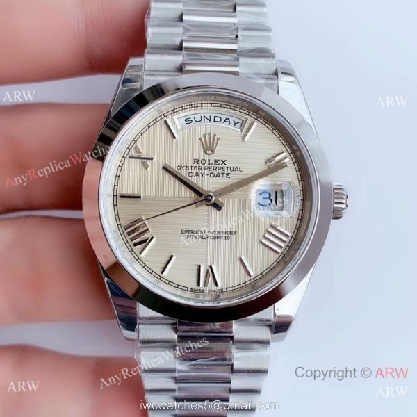 NEW Upgraded Replica Rolex Presidential Day Date II 3255 Cream Dial Watch V3 Version 1