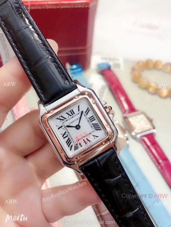 New Fake Cartier Panthere de Cartier Bracelet Two Tone Rose Gold 27mm 1