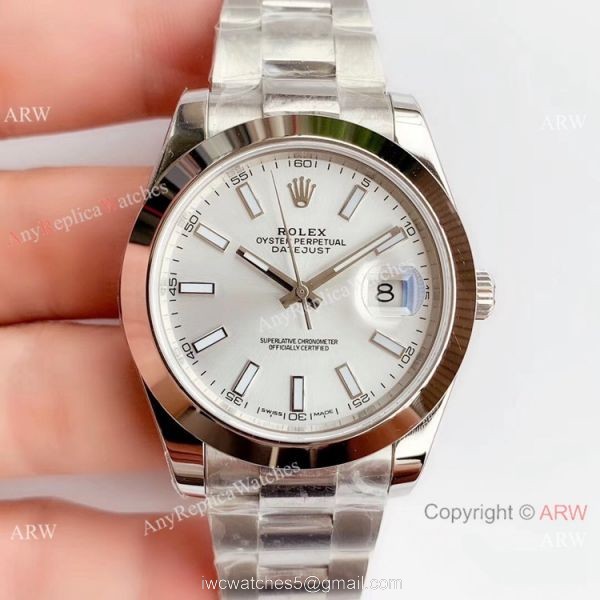 NEW Upgraded Swiss Copy Rolex Datejust II 3235 V3 Silver Face Watch 41mm 1