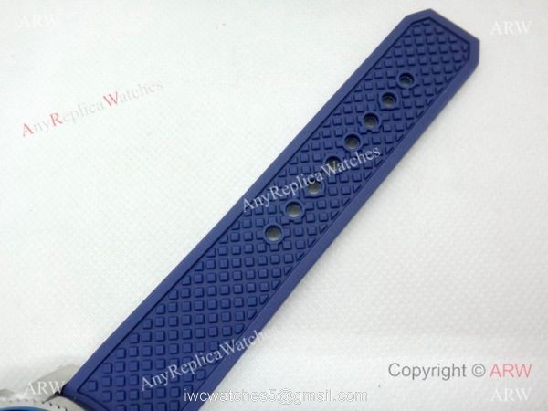 Copy Cartier Calibre De Diver SS Blue Rubber Strap Watch Low Price 1