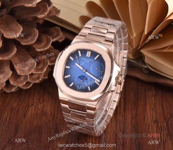 Patek Nautilus Rose Gold Power Reserve Men Watch Knock off Watches China 1