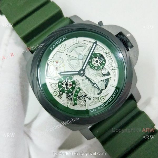 Copy Panerai Luminor Tourbillon GMT Lo Scienziato Green Watch PAM00768 1