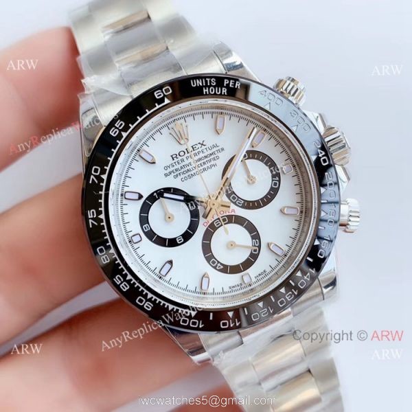 Replica Rolex Daytona Noob Factory Swiss 7750 Watch Stainless Steel Panda Face 1